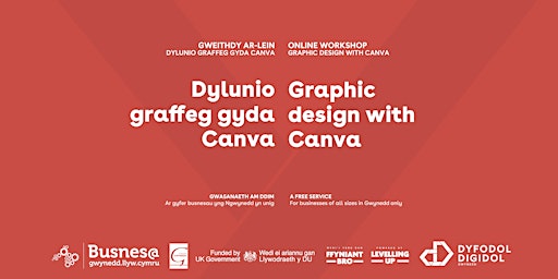 Hauptbild für Dylunio graffeg gyda Canva//Graphic design with Canva