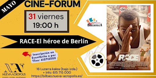 Imagem principal do evento Cine-Fórum: RACE (EL Héroe de Berlin) (2016)