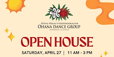 Kūhai Hālau  O Kaponookalani Open House primary image