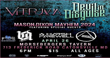 MASON-DIXON MAYHEM TOUR FEATURING AMATHIA- Vitruvia-Devil in Disguise-KTD-A Harsh Farewell primary image