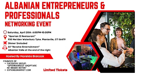 Image principale de Albanian Entrepreneurs/Professionals Networking Event