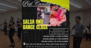 Primaire afbeelding van Salsa On2 Dance Class,  Level 2  Advanced-Beginner