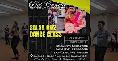 Imagen principal de Salsa On2  Parnework Dance Class, Level 2.5  Advanced-Beginner