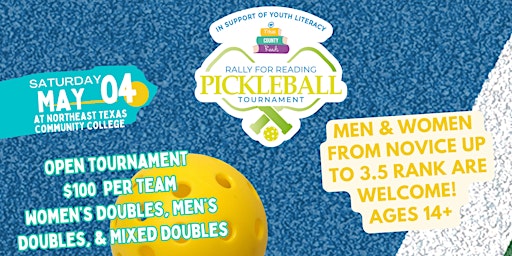 Image principale de Rally for Reading Pickleball Open Tournament