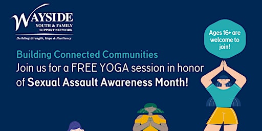 Imagem principal do evento Free YOGA session, in Recognition of Sexual Assault Awareness Month