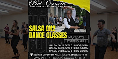 Imagem principal do evento Salsa On2 Dance Class,  Level 4  Advanced - Intermediate