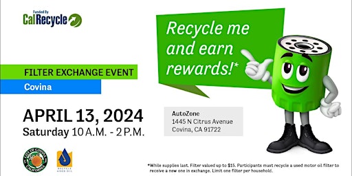 Primaire afbeelding van Covina Oil Filter Exchange Event