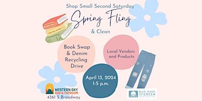 Imagem principal do evento Western Sky Bar & Taproom Shop Small Second Saturday: Spring Fling & Clean