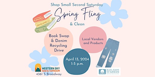 Primaire afbeelding van Western Sky Bar & Taproom Shop Small Second Saturday: Spring Fling & Clean
