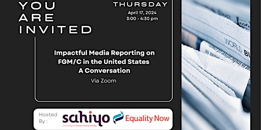 Primaire afbeelding van Impactful Media Reporting on FGM/C in the United States: A Conversation