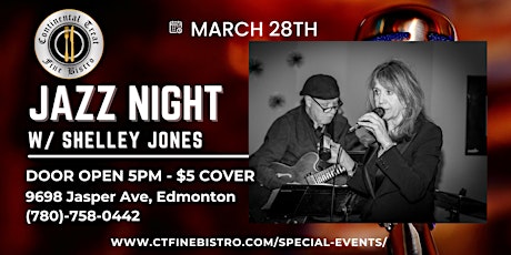 Jazz Thursday with Shelley Jones @ The Continental Treat!