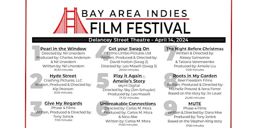 Image principale de Bay Area Indies Film Festival