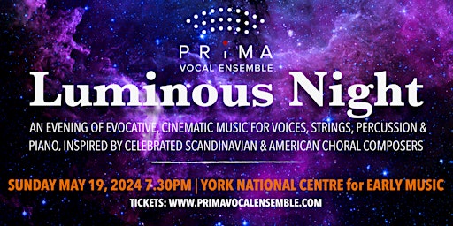 Imagem principal do evento Luminous Night - Prima Vocal Ensemble