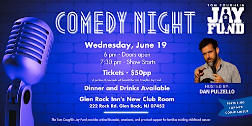 Image principale de Comedy Night For The Tom Coughlin Jay Fund