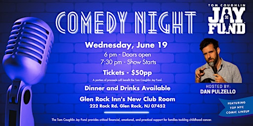 Primaire afbeelding van Comedy Night For The Tom Coughlin Jay Fund