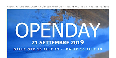 Immagine principale di OPENDAY ASSOCIAZIONE MIRICREO E PRESENTAZIONE CORSI ANNO 2019/2020 