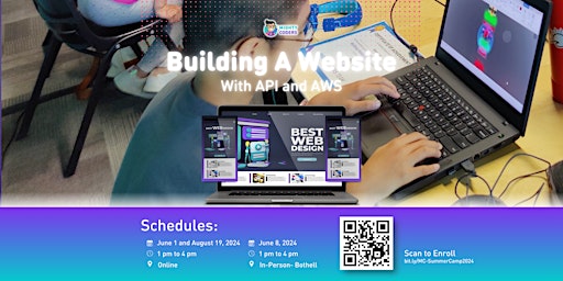 Imagem principal de Building a Website with API and AWS- FREE Summer Camp Information Session