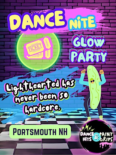 Primaire afbeelding van Dance Nite! A Fun-Filled Blacklight Glow Party in Portsmouth NH