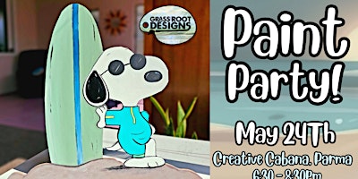 Primaire afbeelding van Surfin' Snoopy Paint Party | Creative Cabana