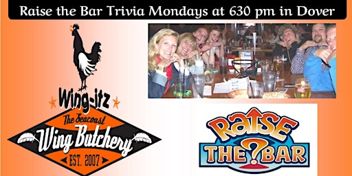 Primaire afbeelding van Raise the Bar Trivia Mondays at 7 at Wing-Itz in Dover