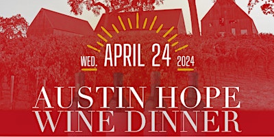 Austin Hope Four-Course Wine Pairing Dinner at Krogh's primary image