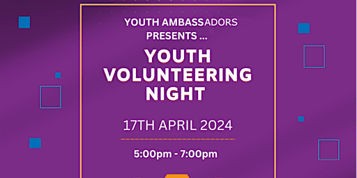 Imagem principal do evento Youth Ambassadors - Youth Volunteering Night