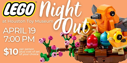 Imagem principal do evento LEGO Night Out at Houston Toy Museum