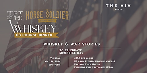Imagem principal de Horse Soldier Whiskey & War Stories Dinner