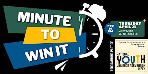 Primaire afbeelding van Minute to Win It: Fundraiser for Youth Workforce Development