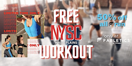 FREE NYSC Class at Fabletics PLUS 50% OFF RUN