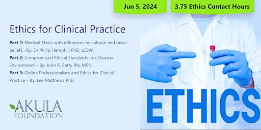 Primaire afbeelding van Ethics for Clinical Practice - Online Class