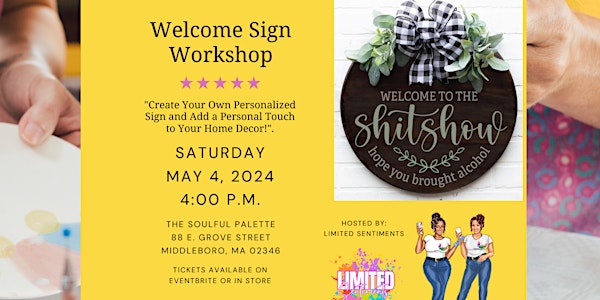 Welcome Sign Paint Night