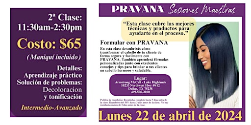 Primaire afbeelding van Formular con PRAVANA (en espanol )