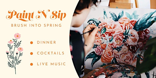 Immagine principale di Paint N Sip | Dinner, Cocktails, & Live Music 