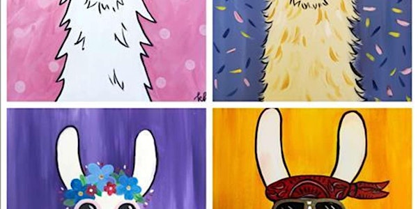 Family Fun: A Llama Art Adventure   - Paint and Sip by Classpop!™