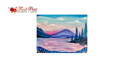 Hauptbild für In-Studio Paint Night - Purple Hills and Sunset Skies Acrylic Painting