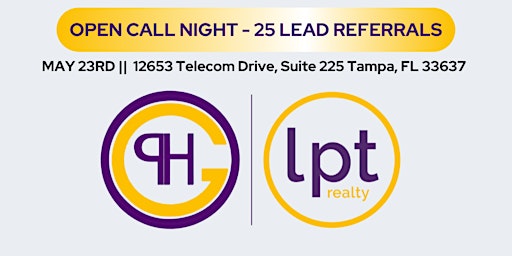 Image principale de OPEN CALL NIGHT FOR REALTORS - CAN YOU WORK THESE LEADS FOR ME?