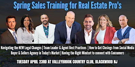 Spring Sales Training for Real Estate Pro's! Live