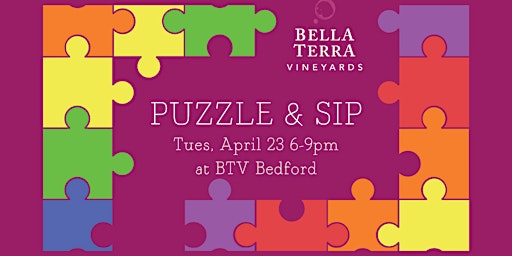 Imagem principal do evento Puzzle & Sip at BTV Bedford