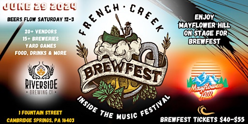 Image principale de French Creek Beer & Music Festival- Ticketed Beer Festival Segment