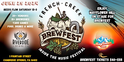 Image principale de French Creek Beer & Music Festival- Ticketed Beer Festival Segment