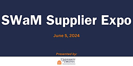 Imagem principal do evento University of Virginia's SWaM Supplier Expo