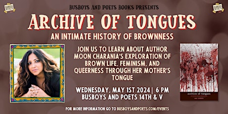 ARCHIVE OF TONGUES | A Busboys and Poets Books Presentation