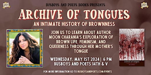 Hauptbild für ARCHIVE OF TONGUES | A Busboys and Poets Books Presentation