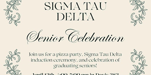 Primaire afbeelding van Sigma Tau Delta Induction-Senior Celebration
