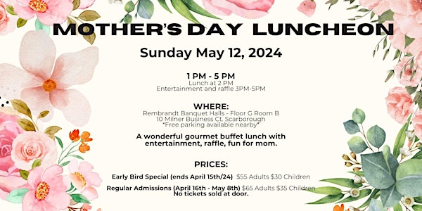MOTHER’S DAY LUNCHEON