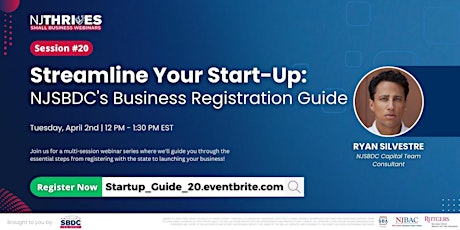 Streamline Your Start-Up: NJSBDC's Business Registration Guide |Session #20  primärbild