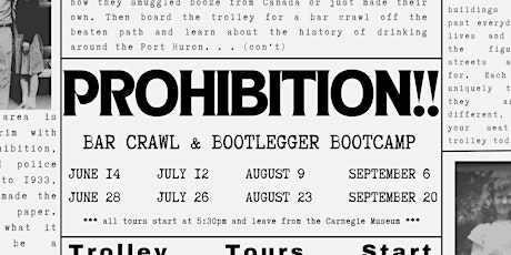 2024 Prohibition Bar Crawl and Bootlegger Bootcamp