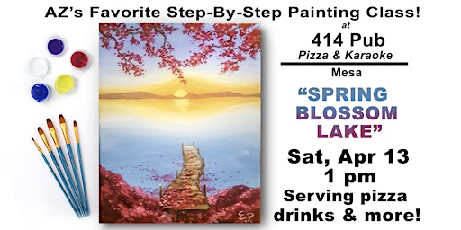 Immagine principale di "Spring Blossom Lake” Paint & Sip Party! 