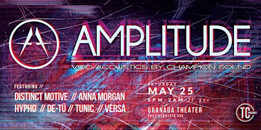 AMPLITUDE FT. DISTINCT MOTIVE, ANNA MORGAN, HYPHO, DE-TÜ, TUNIC, & VERSA primary image